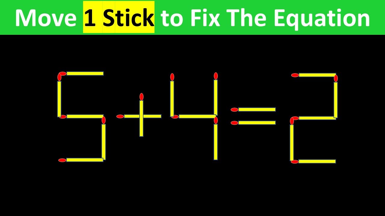 Improve IQ - 50 - Fix The Equation #matchstickpuzzle #simplylogical