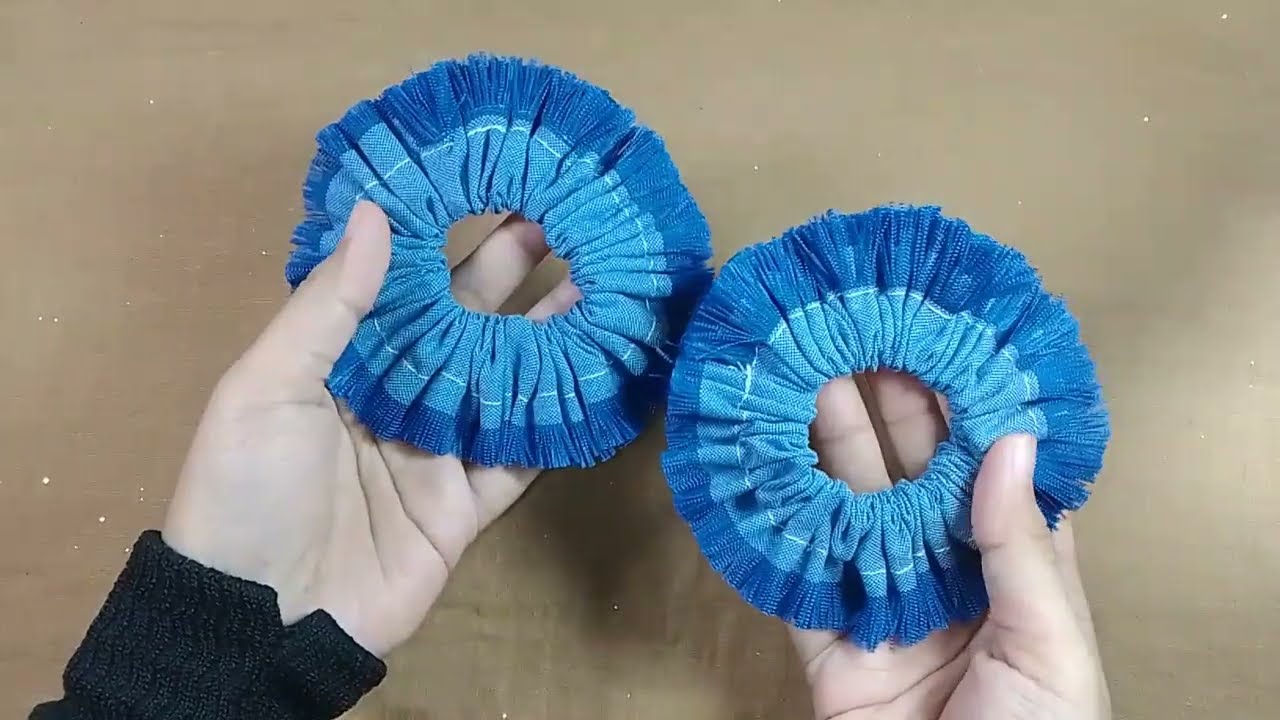 Rumbai Scrunchie |My New Design of Scrunchie 😍 Diy Scrunchie | How to make a Scrunchie at home