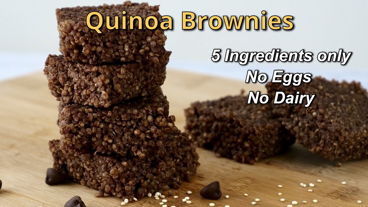 No Bake Quinoa Brownie | No Egg No Milk No Butter Brownie.