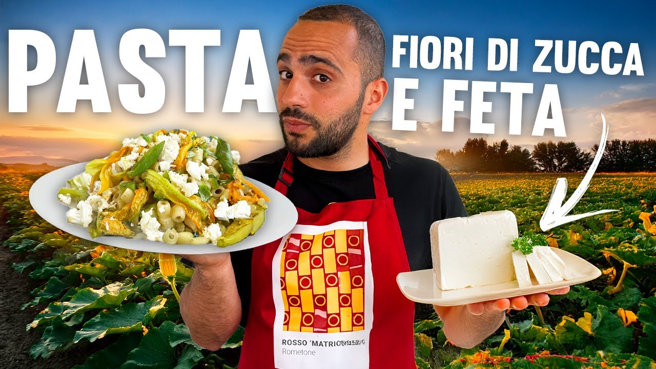 PASTA FIORI DI ZUCCA E FETA: VELOCISSIMA!
