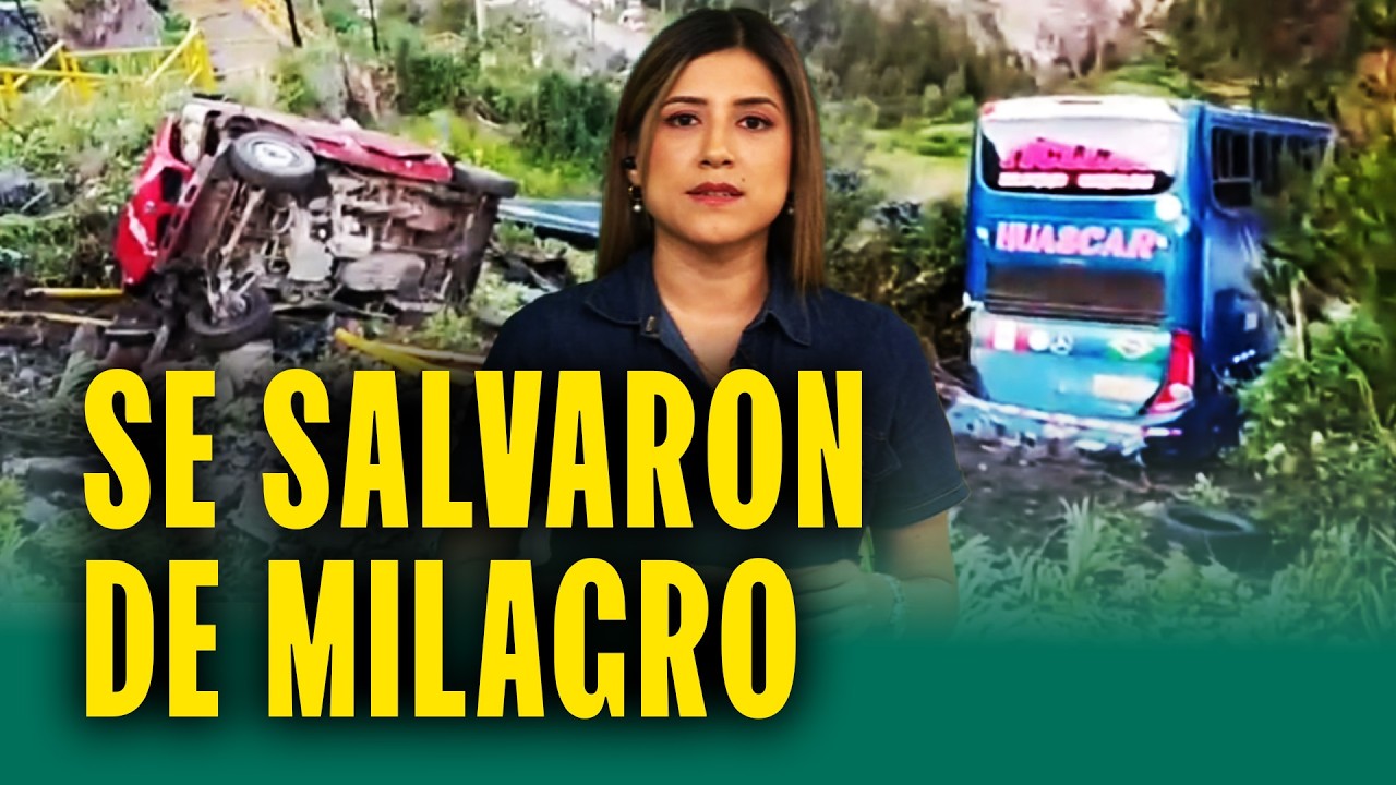 Bus interprovincial cae al río tras chocar con carro: 
