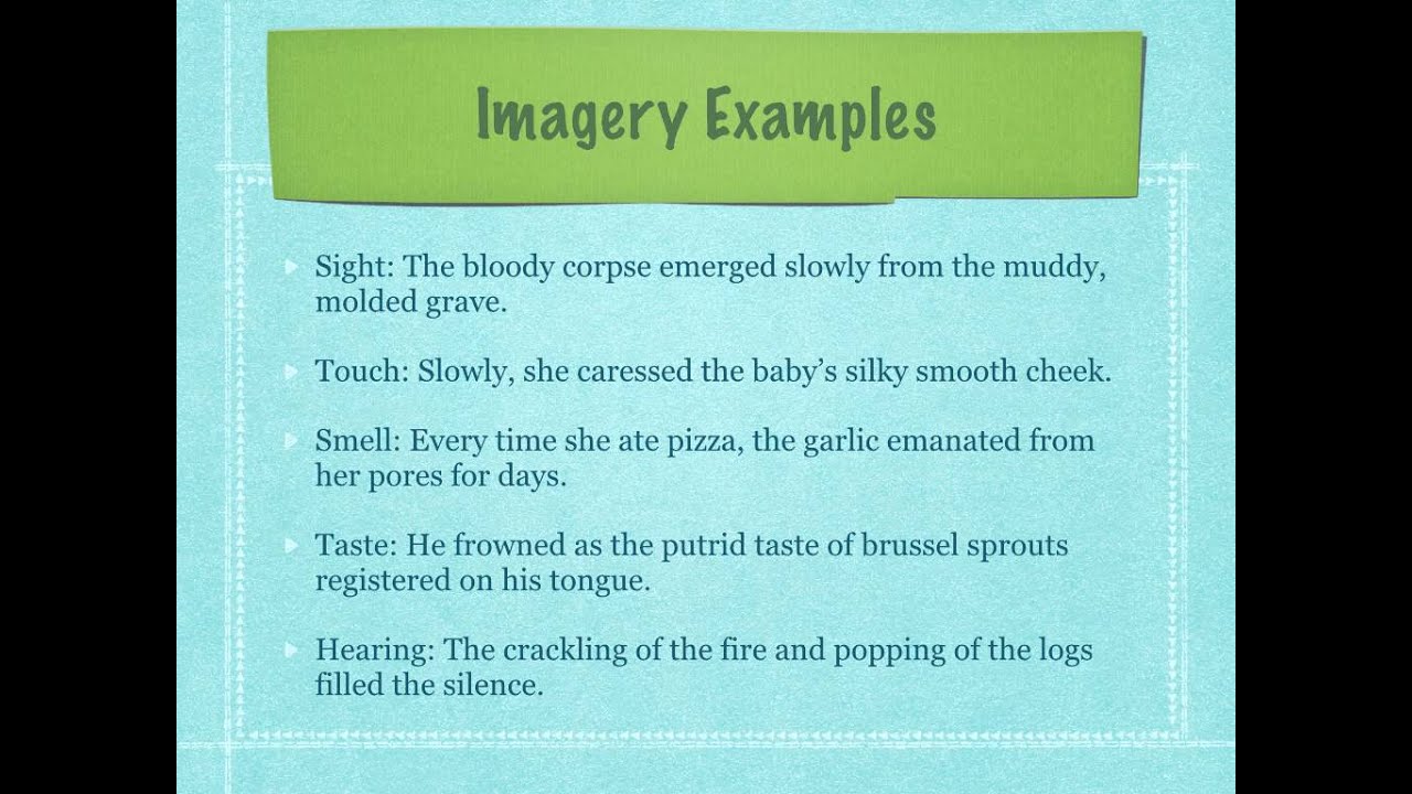 Imagery in Literature - The Nitty Gritty