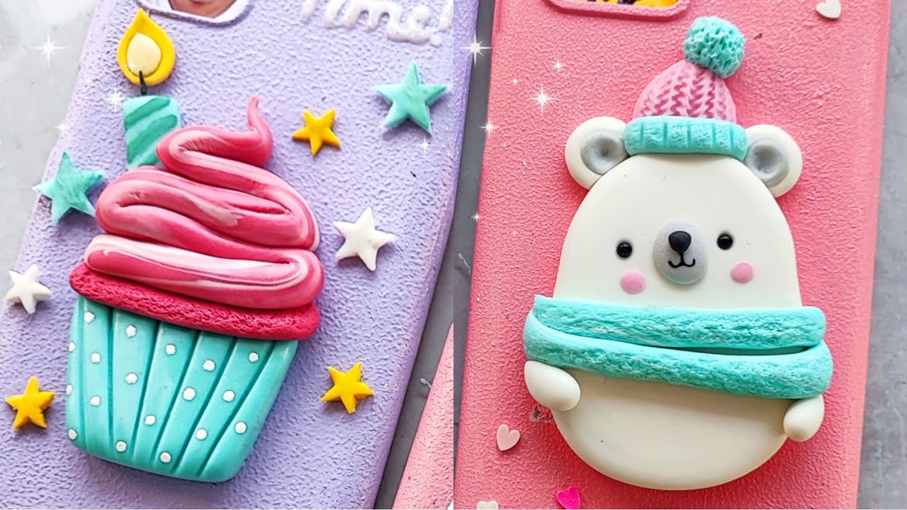 Clay Art on Mobile Cover | Making a custom Phone Case with Air Dry Clay | Clay Craft Ideas