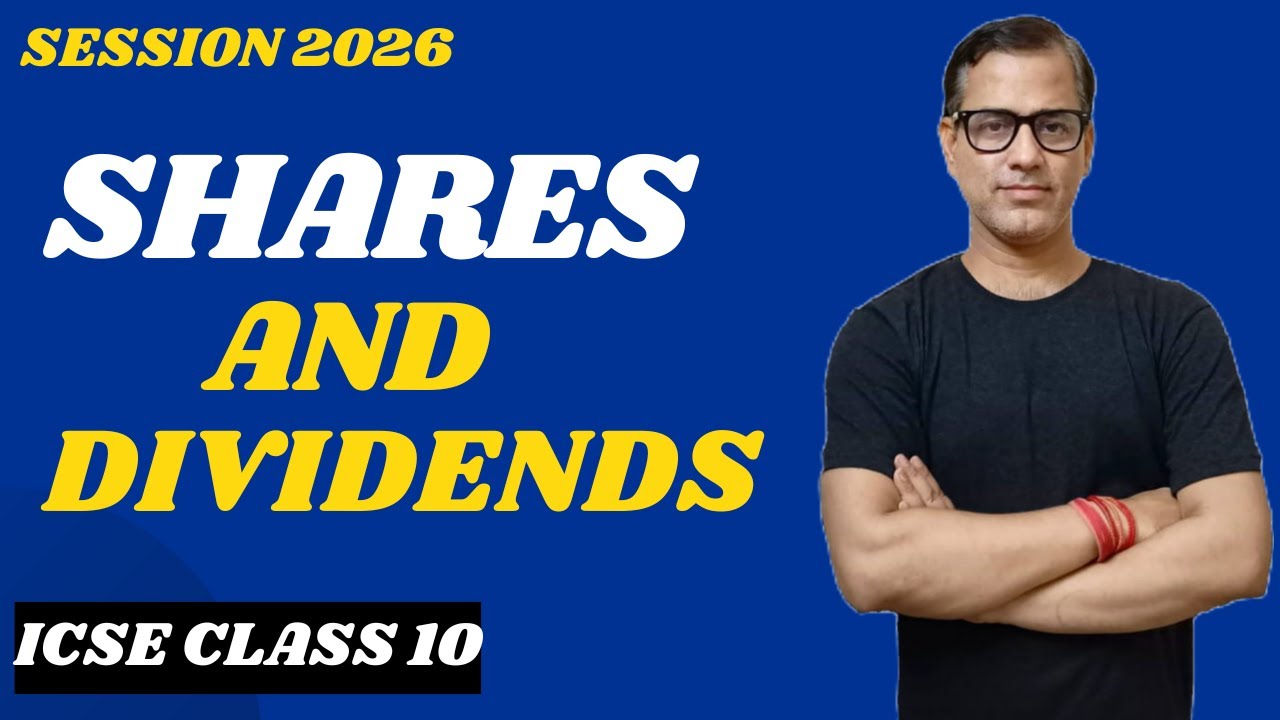 Shares and Dividends One Shot | Shares and Dividends ICSE Class 10 | Maths 2026 | @sirtarunrupani​