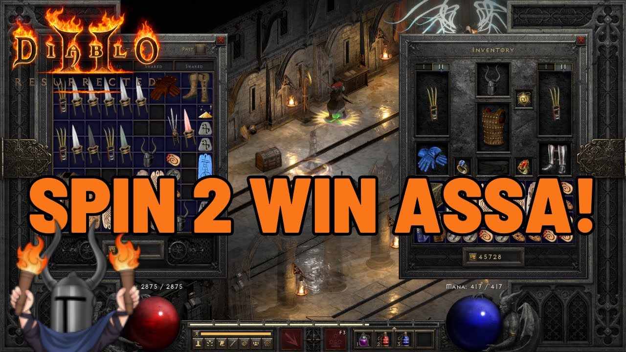 Diablo 2 Assassin Guide: WHIRLWIND | Shred everything with a Chaos Claw! (Including your Gold stash)