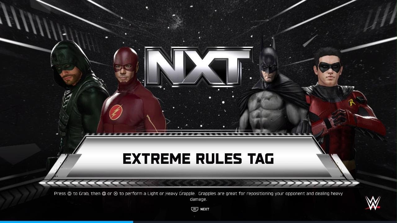 WWE 2K25 (Batman & Robin VS Arrow & The Flash)