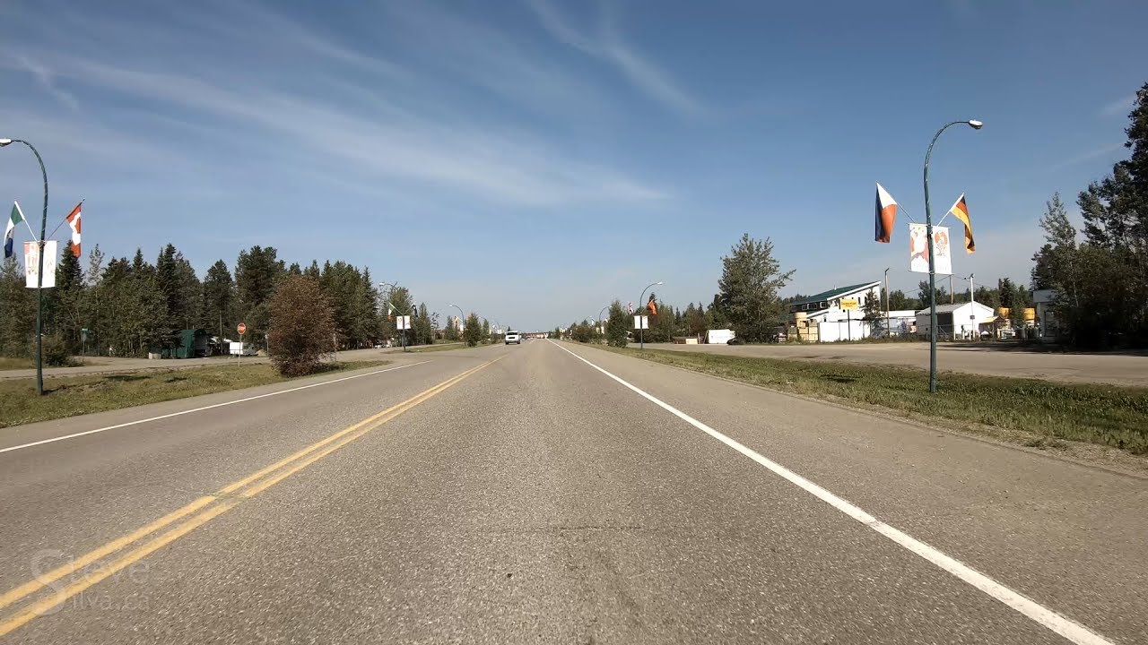 Driving around Watson Lake, Yukon