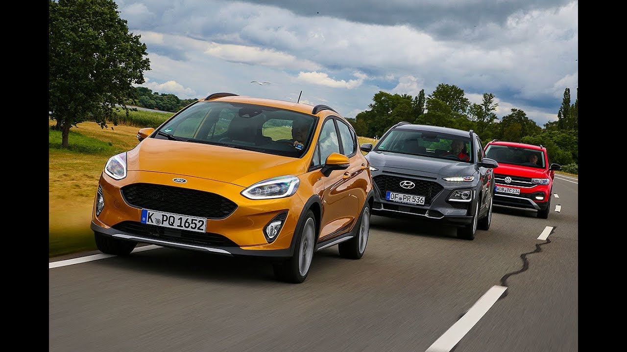 Ford Fiesta Active vs Volkswagen T-Cross vs Hyundai Kona