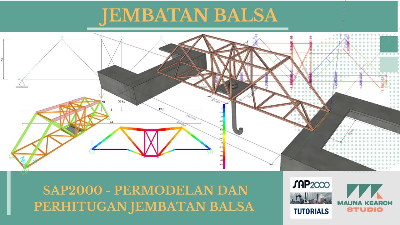 SAP2000 I PEMODELAN DAN PERHITUNGAN JEMBATAN BALSA