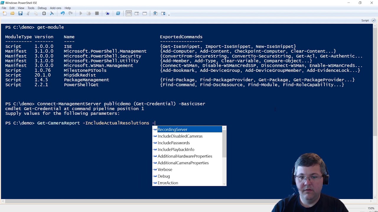 PowerShell - Using Get CameraReport from MilestonePSTools