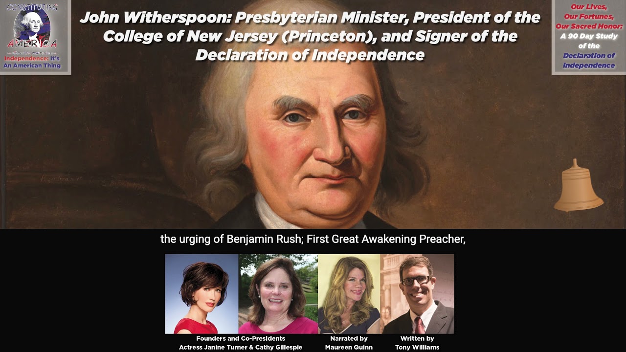 Tony Williams | John Witherspoon: Minister, President of the College of New Jersey (Princeton)