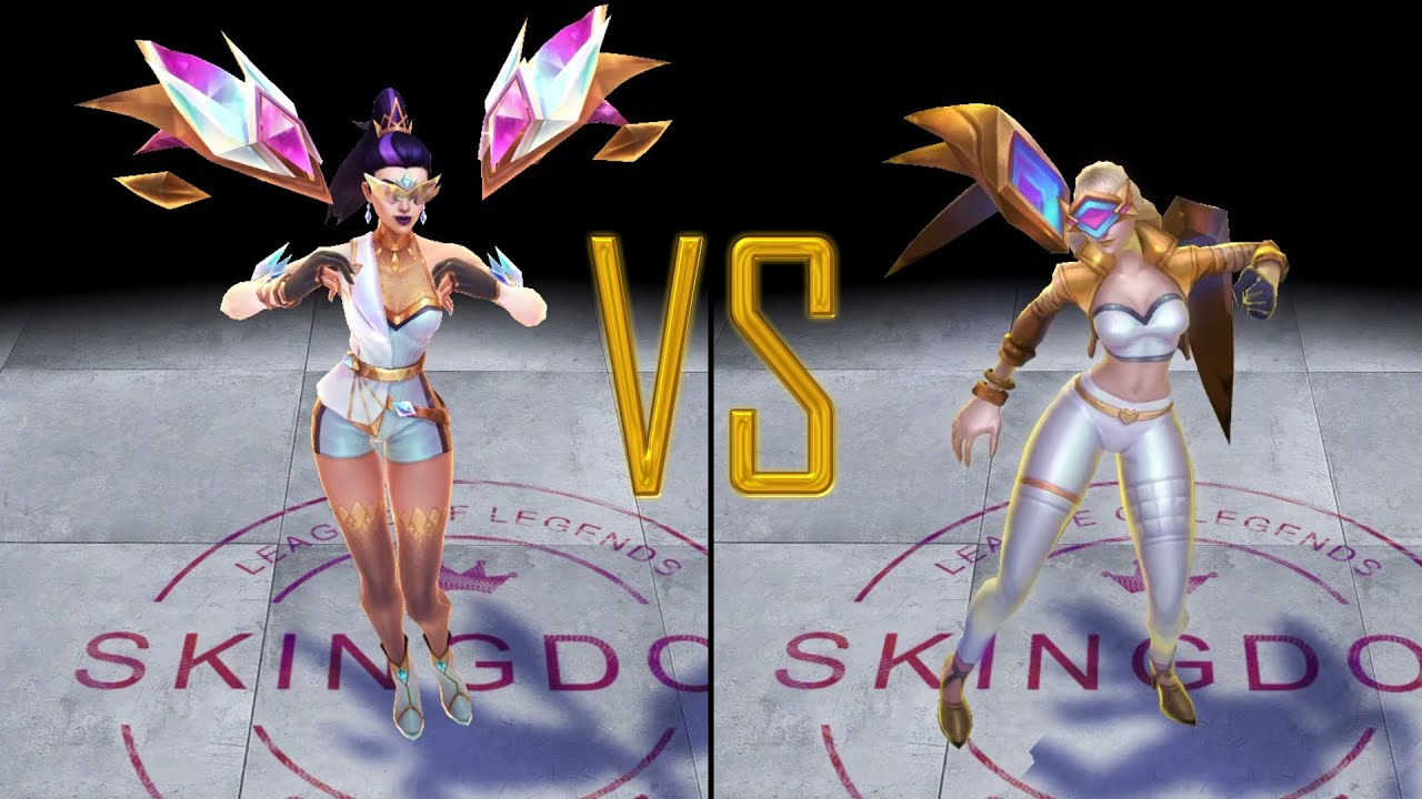 Prestige KDA ALL OUT KaiSa vs Prestige KDA KaiSa Skin Comparison Spotlight
