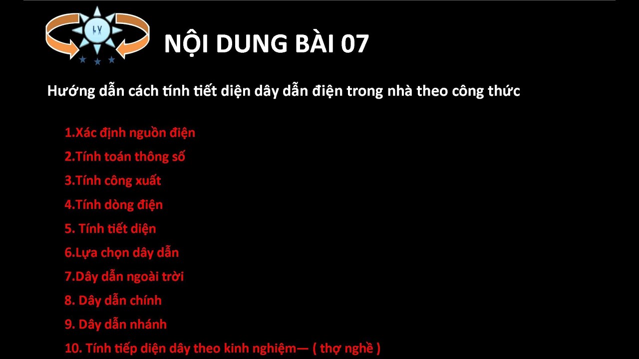 Bài 07   Hướng dẫn cách tính dòng và dây dẫn theo công thức và kinh nghiệm