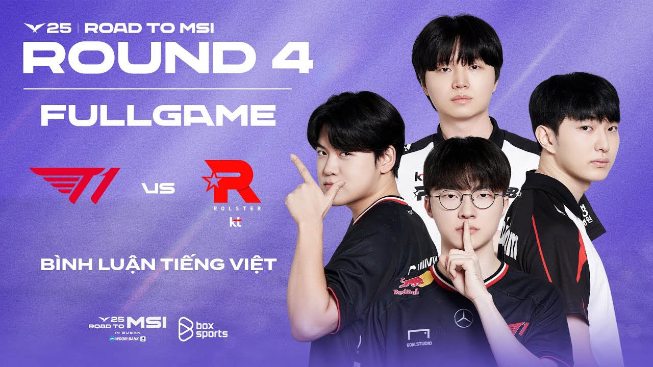 T1 vs KT | Full Game 1, 2, 3, 4 | Round 4 | 2025 LCK Road to MSI