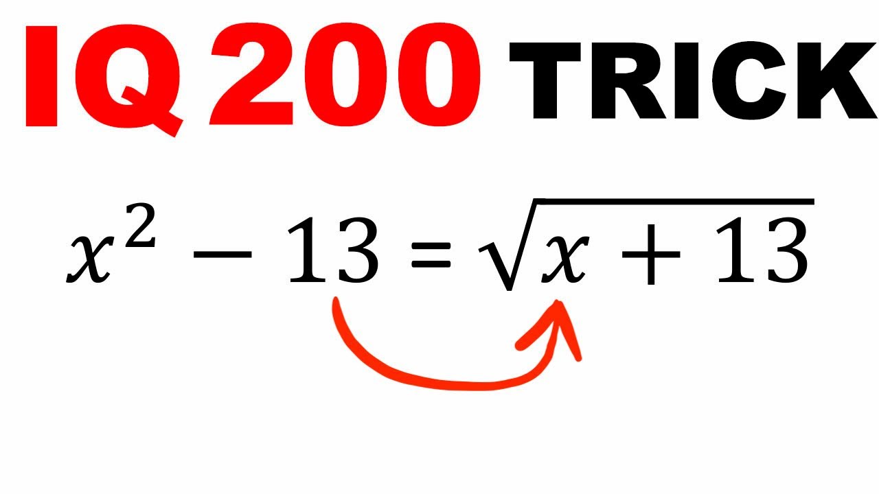 You Should Learn This Trick. Olympiad Mathematics.