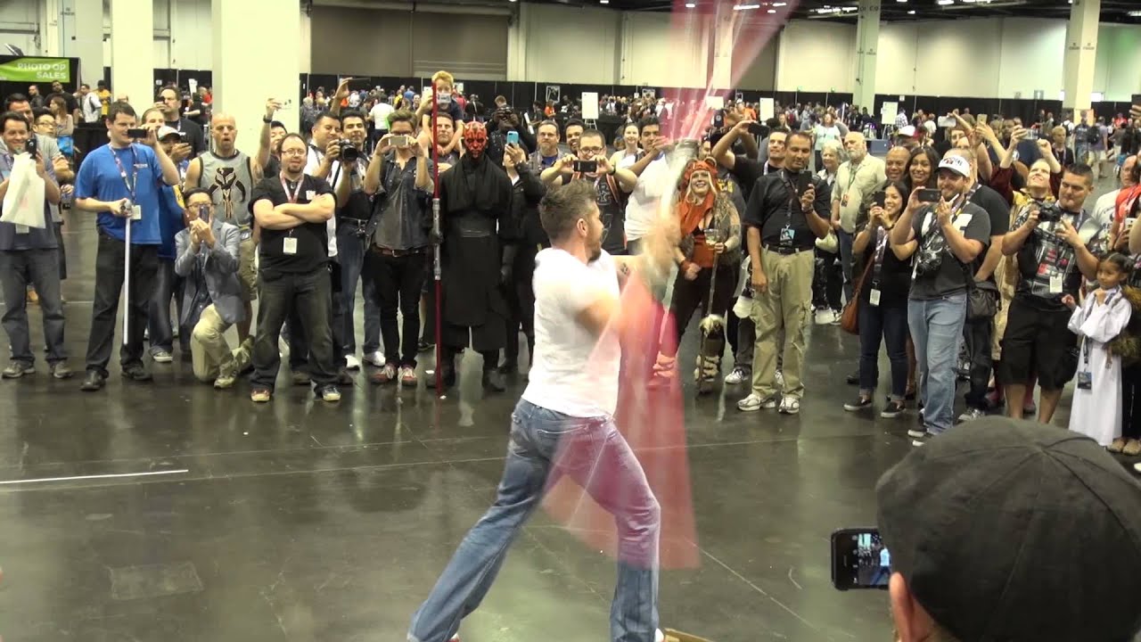 Ray Park "Darth Maul" Lightsaber Demo Star Wars Celebration Anaheim