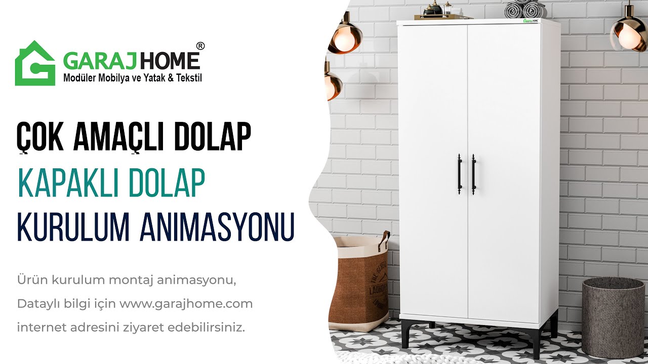 Garaj Home Çok Amaçlı Dolap - Kurulum Montaj Animasyonu