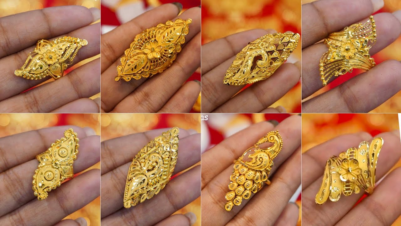 Gold Ring designs for Women's with Price /Gold ring designs for women 1 gram || Ladies Ring Designs