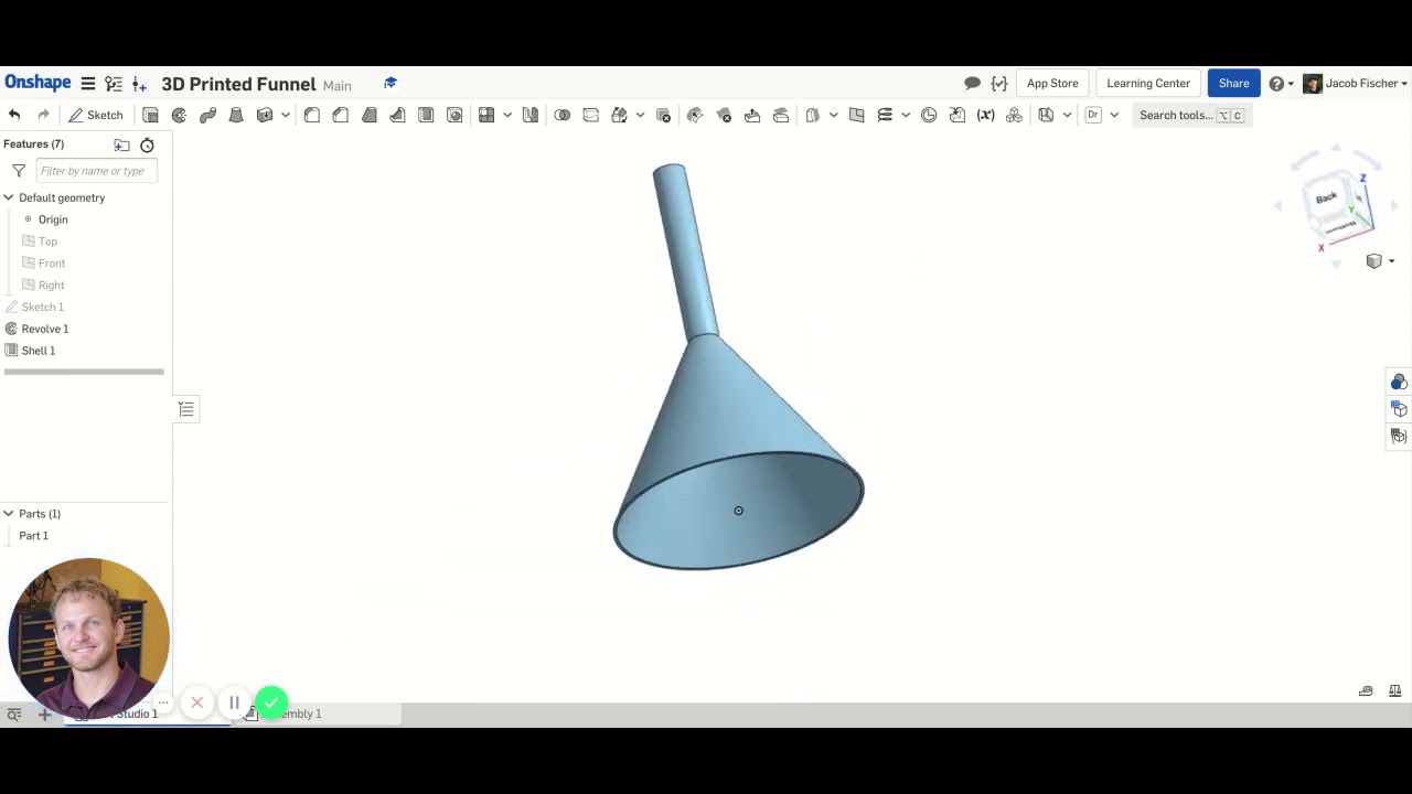 3D Printed Funnel using Onshape