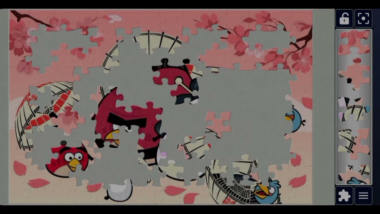 Angry Birds: Sakura Showdown 🌸 //Cartoon jigsaw puzzle 🧩💕🧩😍