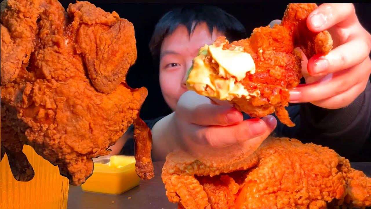 Mukbang: Съедение целого фрикаделя | Хрустящая внешняя оболочка и сочная мякоть