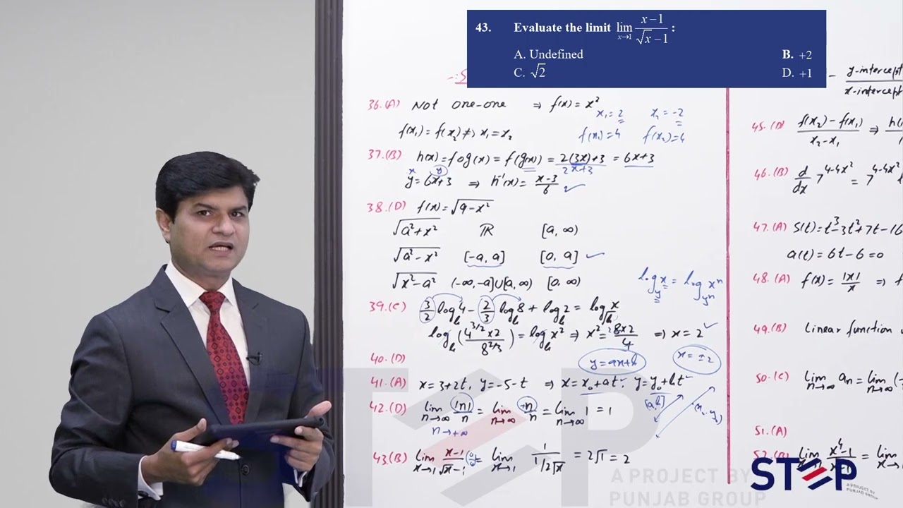 STEP ECAT Mathematics Self Assessment Test01 2022