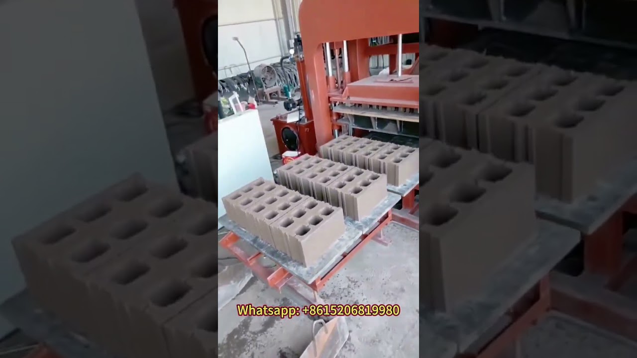 qt4-18 small automatic cement concrete hollow block making machine price for sales in africa