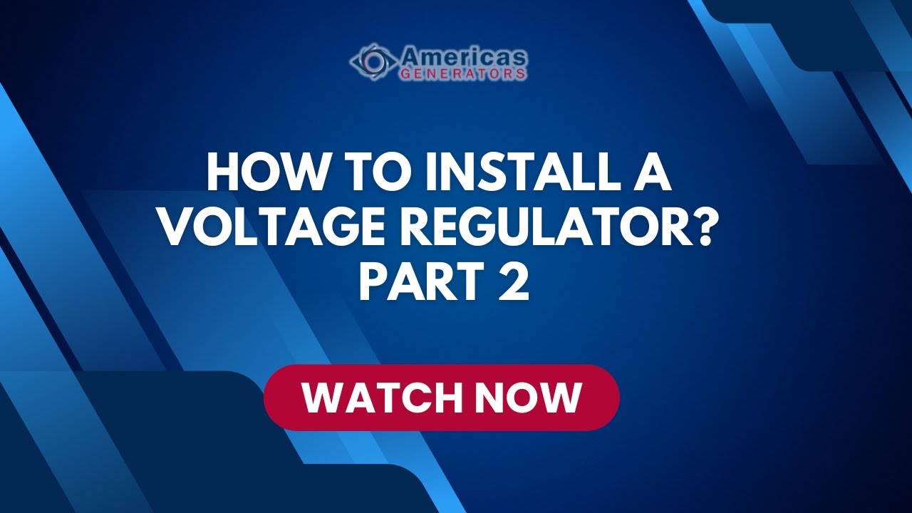 Americas Generators - How to Install a Voltage Regulator Part 2