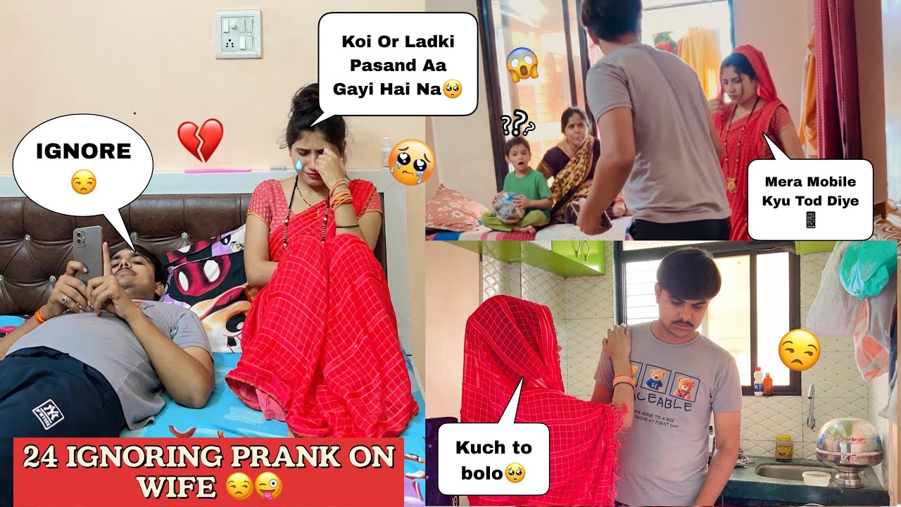 Ignoring Prank On Wife 24 Hours😒 || #prank gone Extremely wrong || ​⁠@SakshiBabaOfficialvlogs
