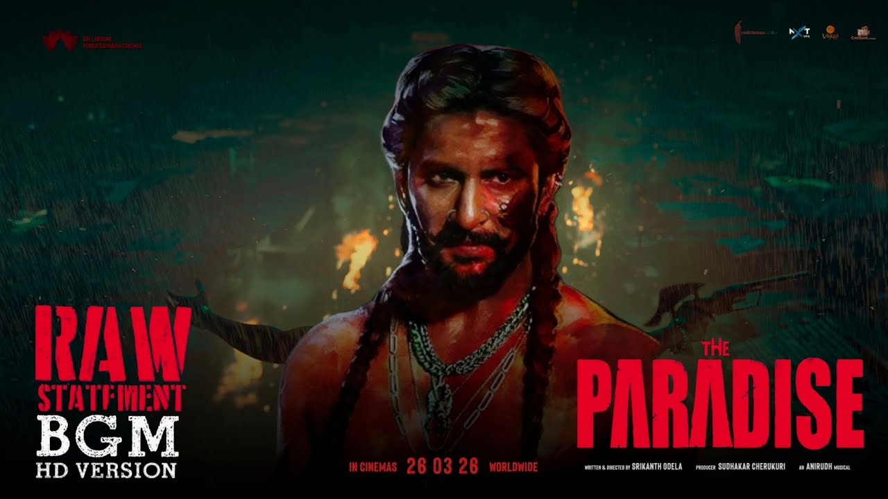 The Paradise Glimpse Full BGM: RAW STATEMENT Telugu |Nani |Srikanth Odela |Anirudh |SLV Cinemas
