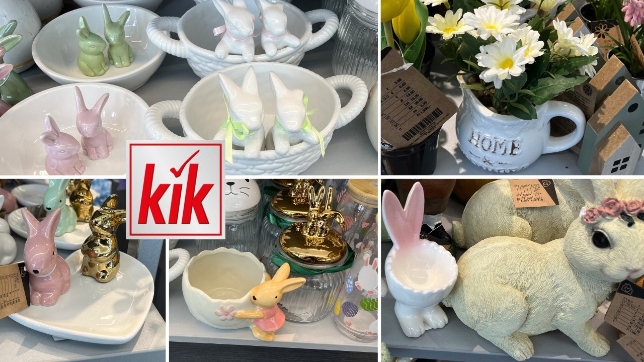 Wielkanocna ceramika w KiK 🐣Śliczne półmiski/Talerze z figurkami królika🐇