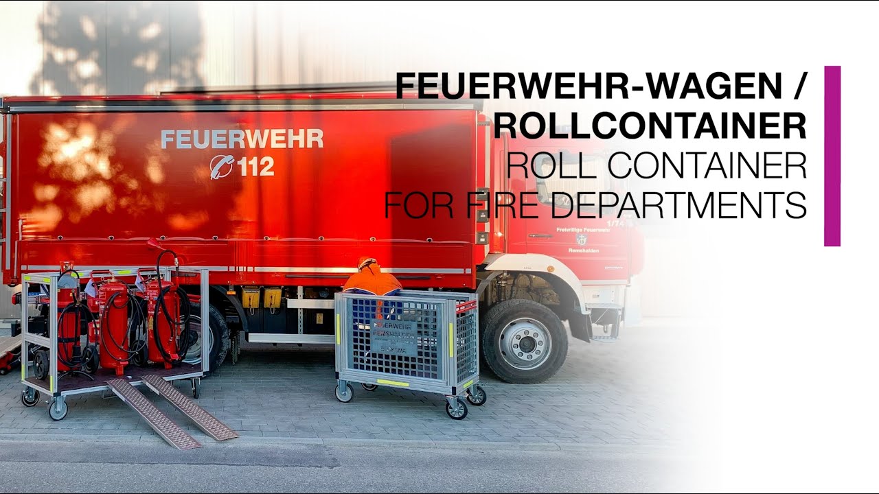 BLOKSMA • Feuerwehr-Wagen / Rollcontainer • roll container for fire departments