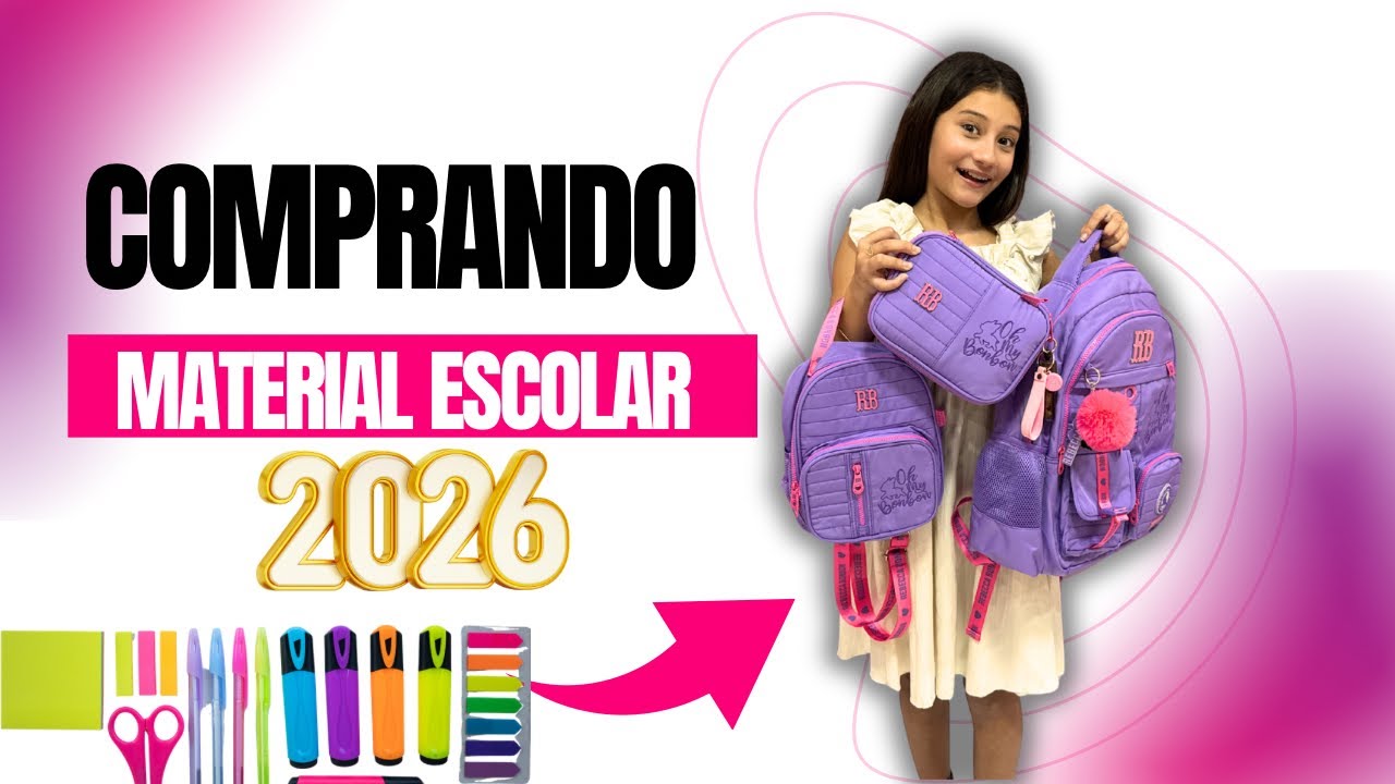 COMPRANDO OS MATERIAIS E ORGANIZANDO COM VOCÊS! #materialescolar #materialescolar2026 