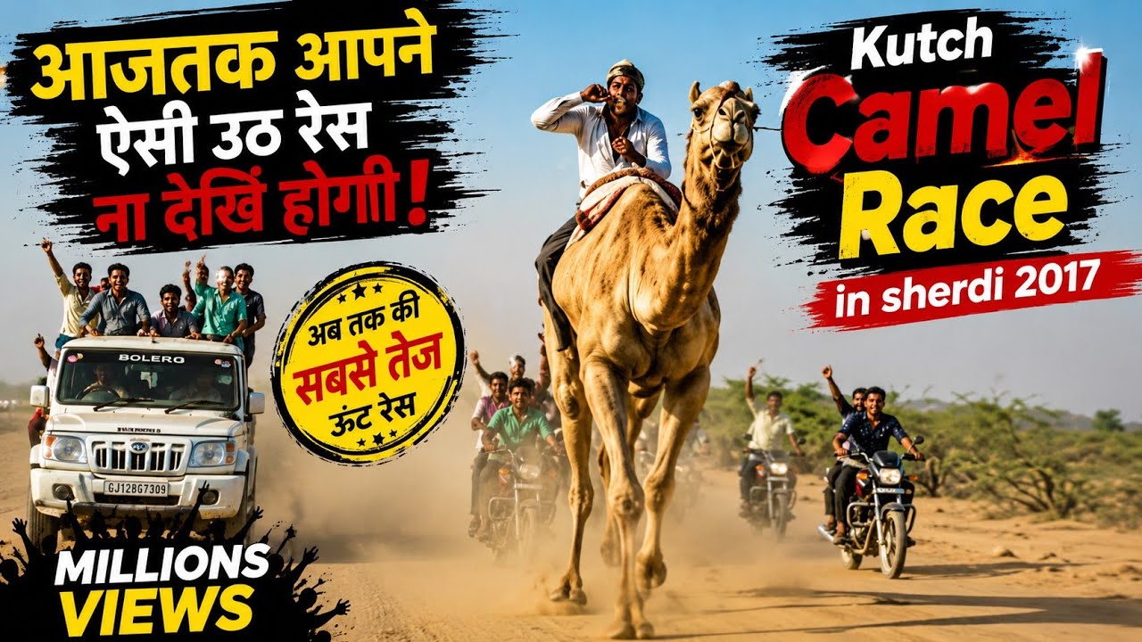 आजतक आपने ऐसी उठ रेस ना देखि होगी :Kutch Camel Race in sherdi 2017 Uth Raca
