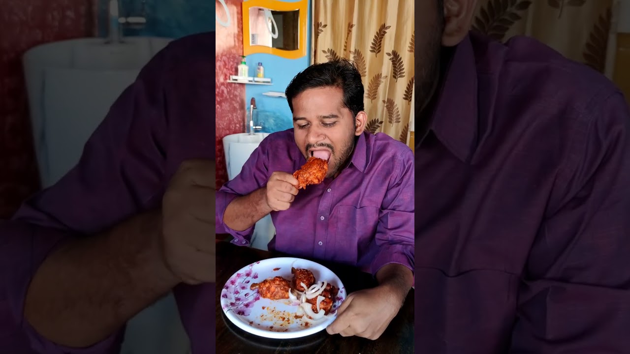 Spicy Chicken Lollipop Eating Challenge 🤤|Wife Fighting for Chicken Biryani 😭 Karthika Masam #shorts