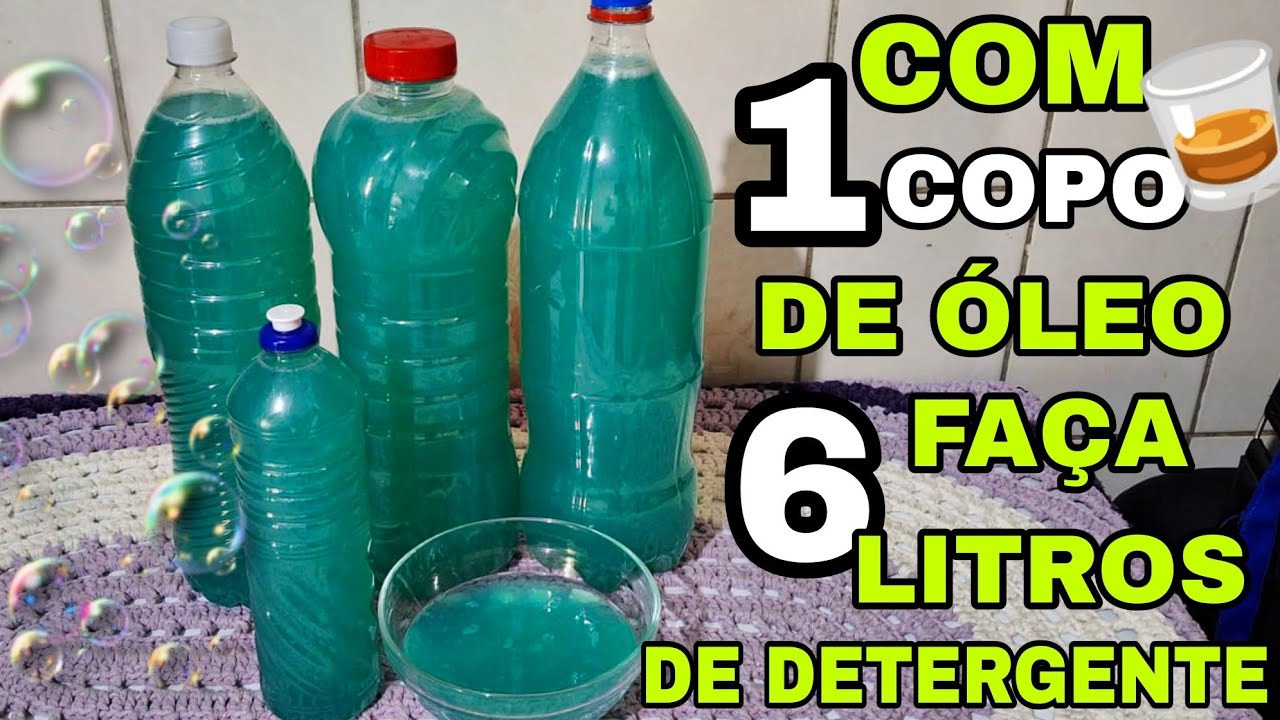 🥃COM 1 COPO DE ÓLEO FAÇA 6 LITROS DE DETERGENTE 🫧