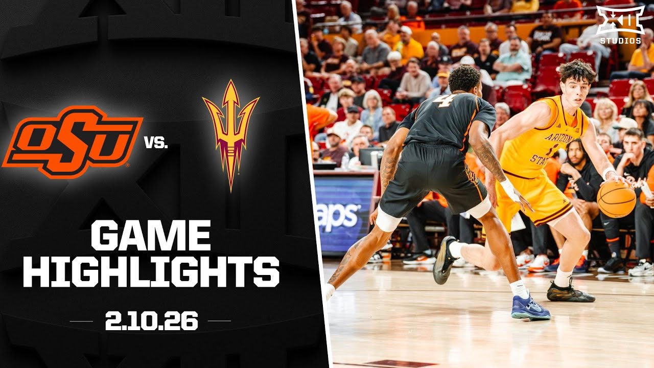 Oklahoma State vs. Arizona State Game Highlights | 2025-26 Big 12 Men&rsquo;s Basketball