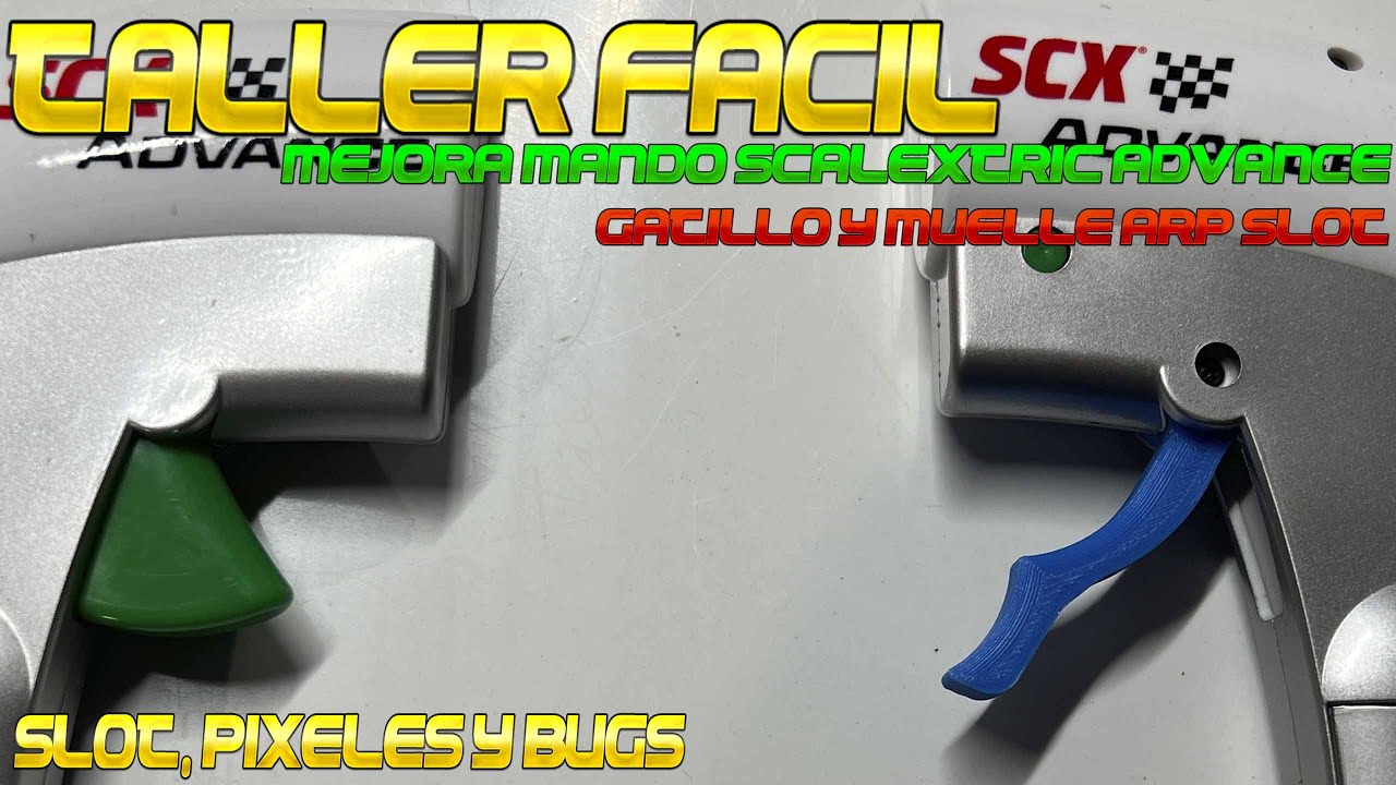 Mejora en mando Scalextric Advance, gatillo y muelle ARP Slot