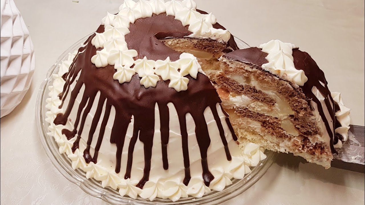 Bu tort retseptini hamma so'raydi/eng mazali krem,ananas va yongo'q tamli/очень вкусный торт 