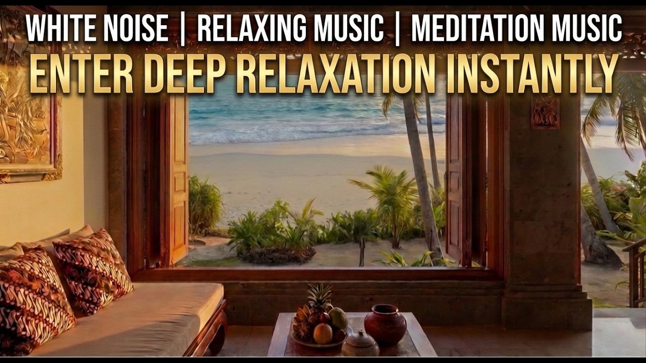 Paradise Window View: Relaxing Ocean Waves from Bali Villa | Sleep & Meditation Ambience