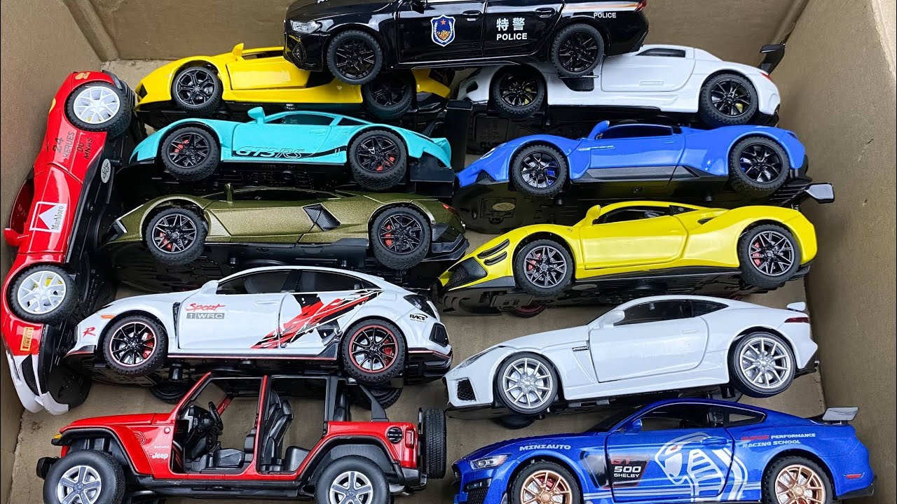 Box Full of Model Cars -Mazda Mx5, Koenigesgg Jesko, Lamborghini Scv12, Byd Yang Wang U8, Toyota Car