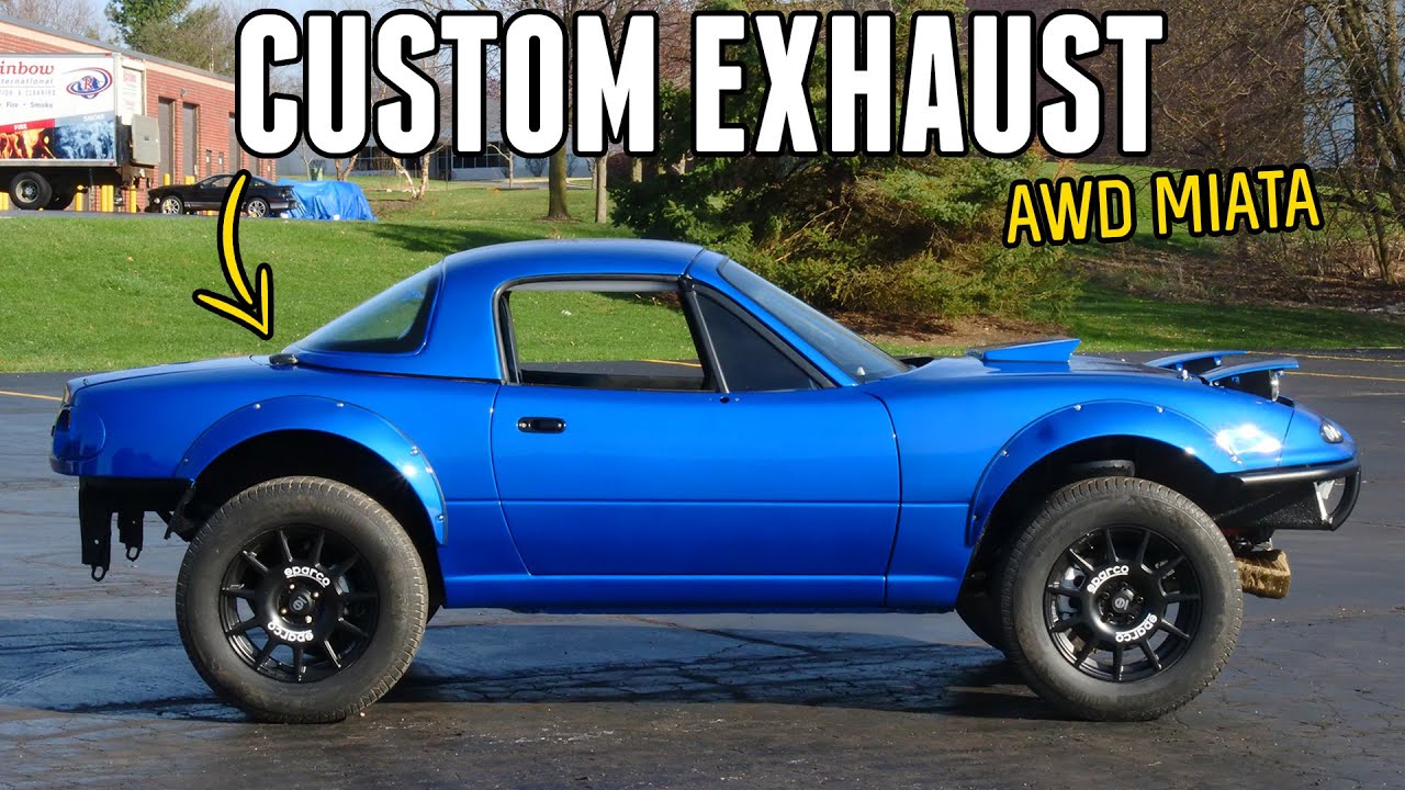 Fabricating a CUSTOM EXHAUST for the Subaru Powered AWD MIATA!