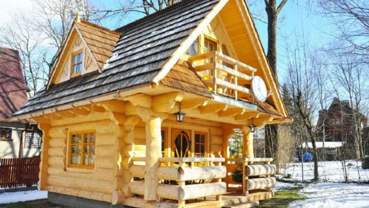 Lovely 296Sf Handmade Tiny Log House by The Little Log House Company