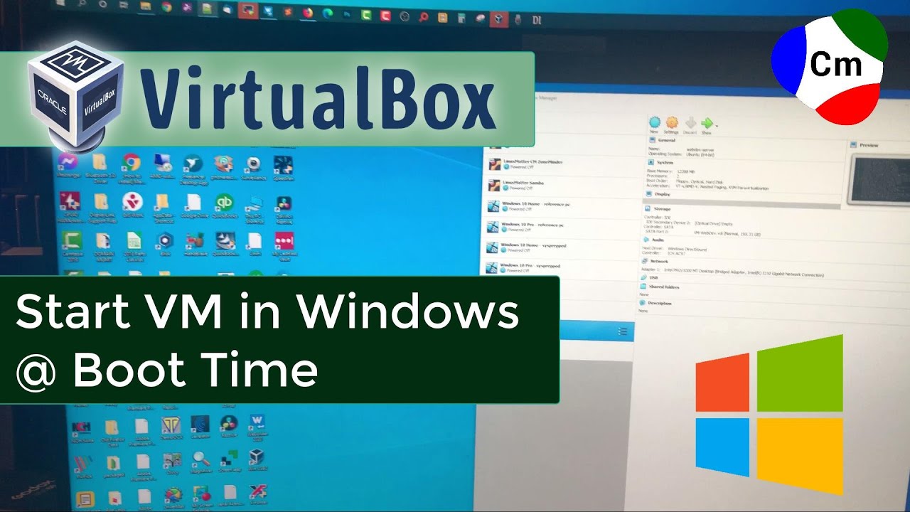 Запуск виртуальной машины VirtualBox во время загрузки — Windows