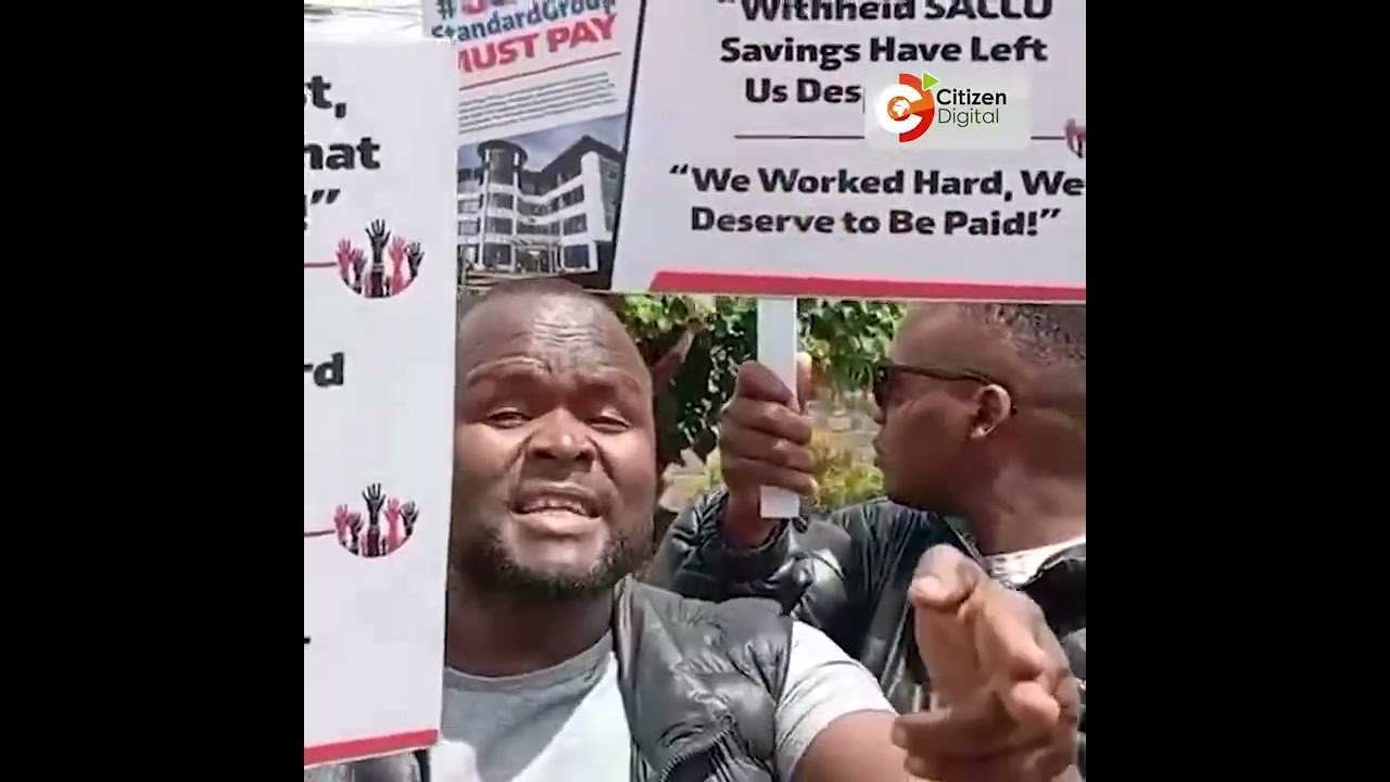Former Standard Group employees hold protest, demand payment of their salary arrears & Sacco savings