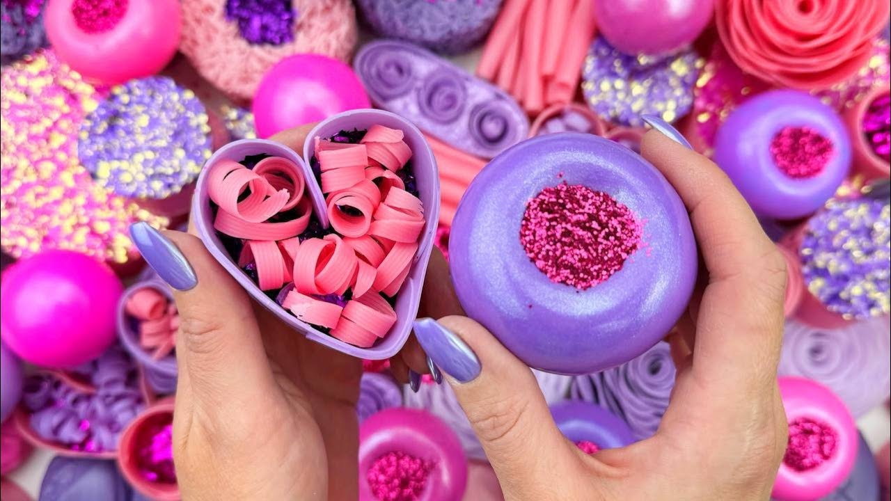 @AllaAsmr ASMR★Soap boxes with foam glitter & starch★4K★