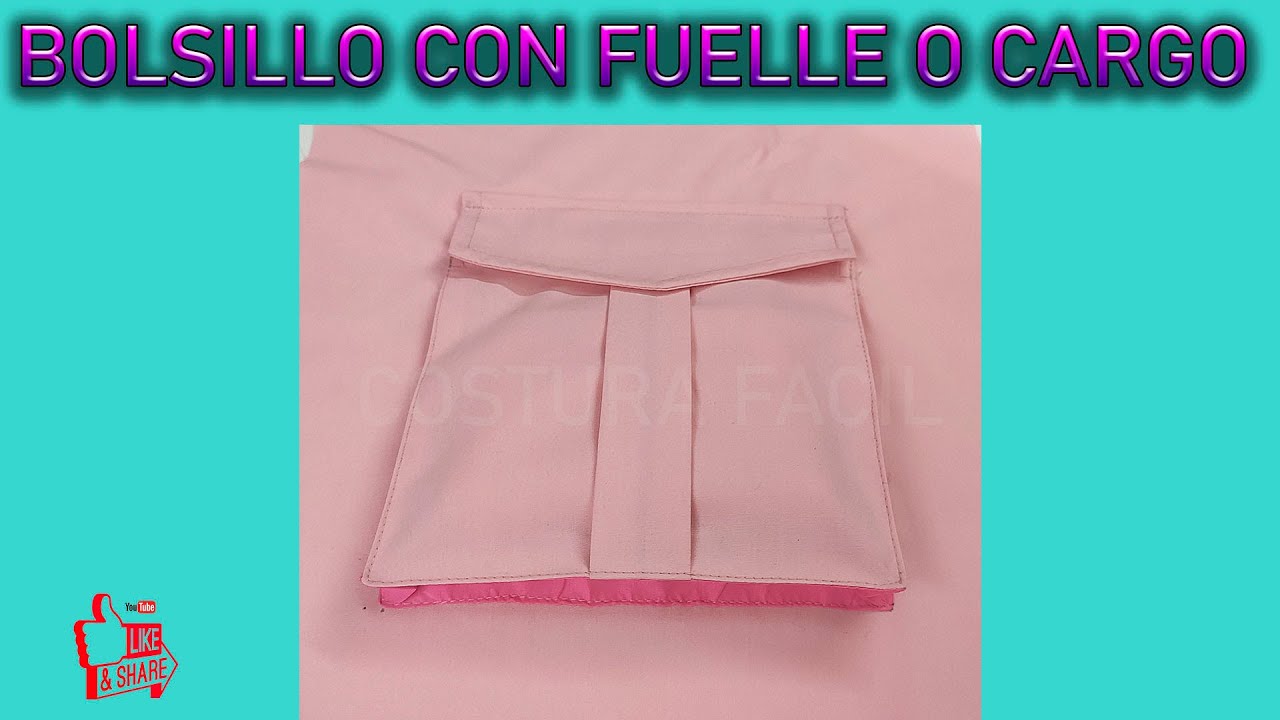 TIPS DE COSTURA | BOLSILLO CON FUELLE O CARGO FACIL PASO PASO | DIY
