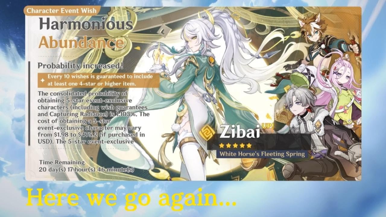 What will it take to get Zibai? - Genshin Impact | Zibai Summons | Banner Rating