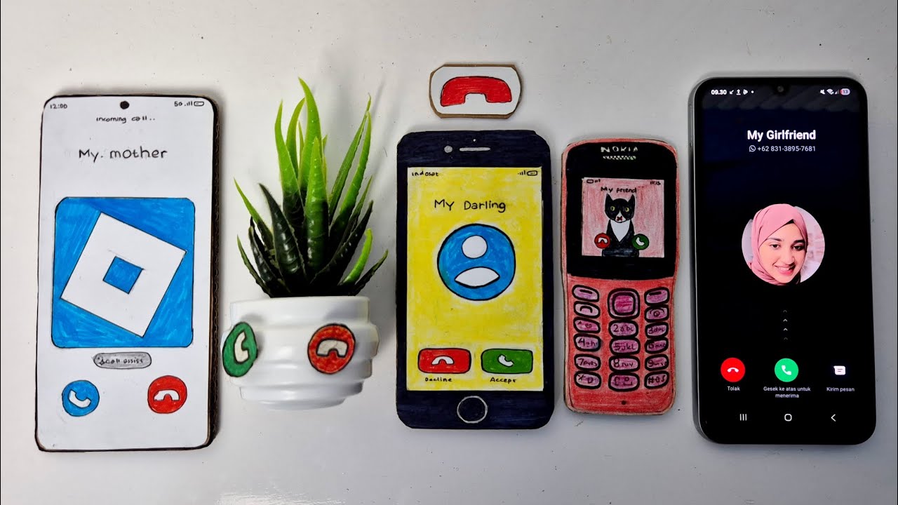 SAMSUNG S26u/decorative plants/IPHONE 8+ button/NOKIA/ Samsung a24, whatsapp+ incoming call