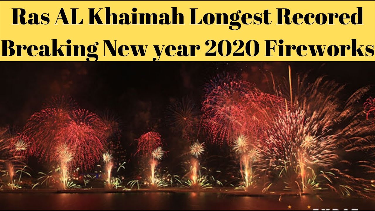 New Year 2020 Fireworks Al Marjan Island Ras Al Khaimah UAE